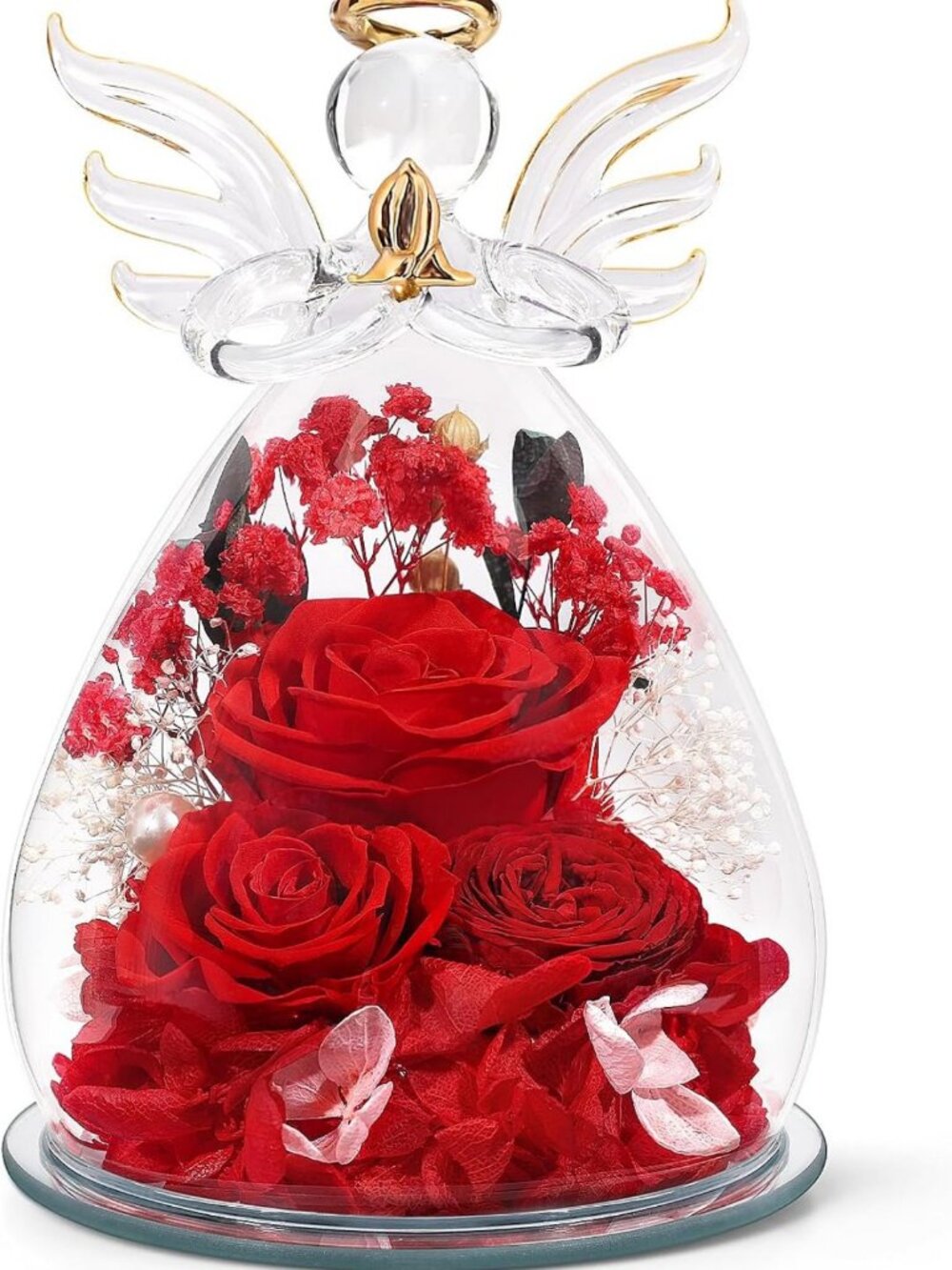 Forever Rose in Glass - Perfect Gift for Mom, Women, Anniversary & Birthday